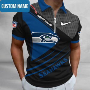 Limited Edition – Customized NFL Seattle Seahawks Zip Polo Shirt