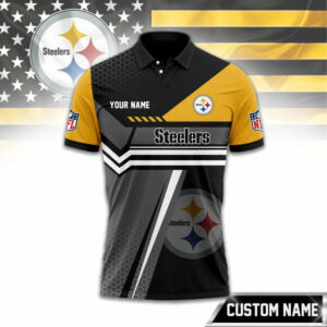 Limited Edition – Customized NFL Pittsburgh Steelers Zip Polo Shirt