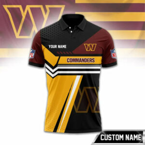 Limited Edition – Customized NFL Washington Commanders Zip Polo Shirt
