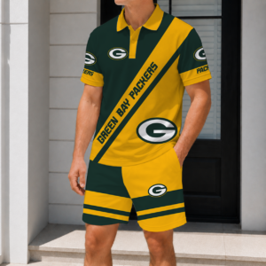 Limited Edition – Customized NFL Green Bay Packers Polo Shirt & Short Pants Set
