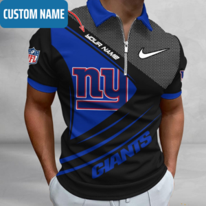 Limited Edition – Customized NFL New York Giants Zip Polo Shirt