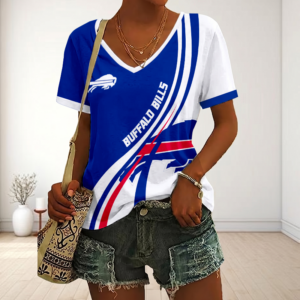 Limited Edition – Customized NFL Buffalo Bills V-Neck Female Shirt