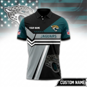 Limited Edition – Customized NFL Jacksonville Jaguars Zip Polo Shirt
