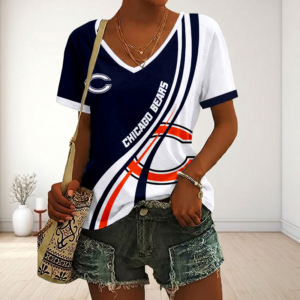 Limited Edition – Customized NFL Chicago Bears V-Neck Female Shirt