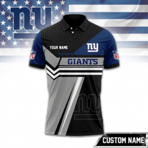 Limited Edition – Customized NFL New York Giants Zip Polo Shirt