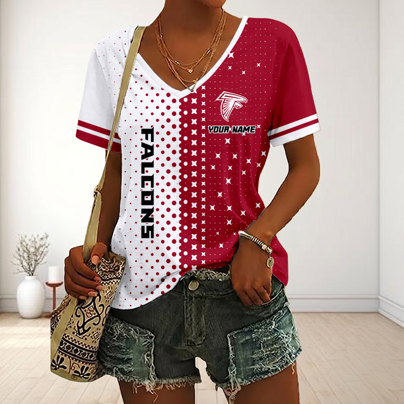Limited Edition – Customized NFL Atlanta Falcons V-Neck Female Shirt