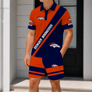 Limited Edition – Customized NFL Denver Broncos Polo Shirt & Short Pants Set