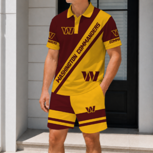 Limited Edition – Customized NFL Washington Commanders Polo Shirt & Short Pants Set