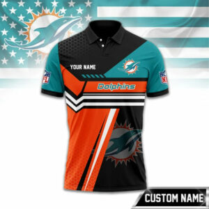 Limited Edition – Customized NFL Miami Dolphins Zip Polo Shirt