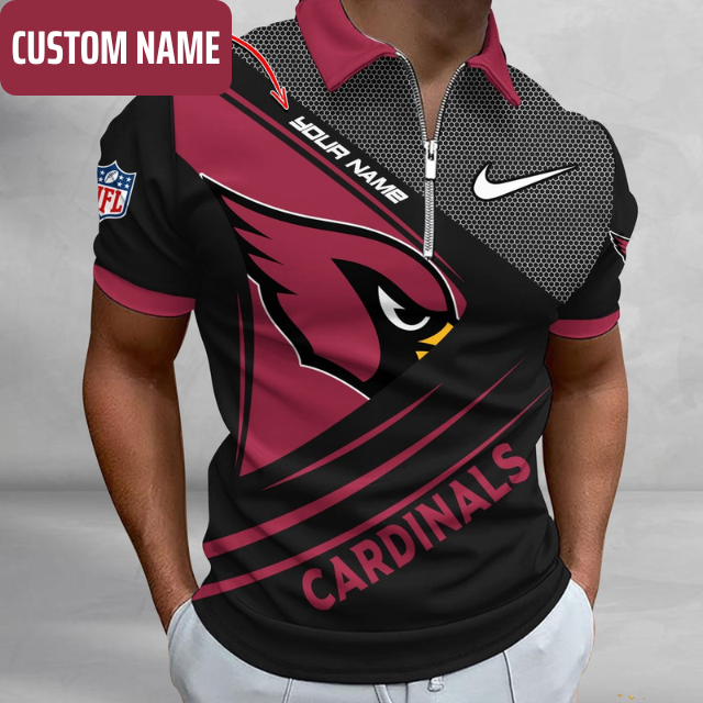 Limited Edition – Customized NFL Arizona Cardinals Zip Polo Shirt