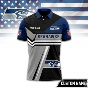 Limited Edition – Customized NFL Seattle Seahawks Zip Polo Shirt