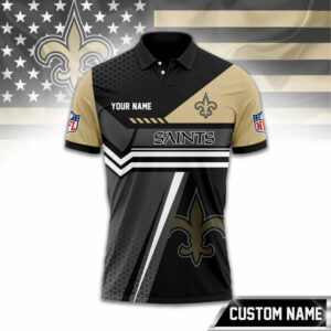 Limited Edition – Customized NFL New Orleans Saints Zip Polo Shirt