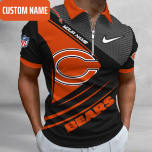 Limited Edition – Customized NFL Chicago Bears Zip Polo Shirt