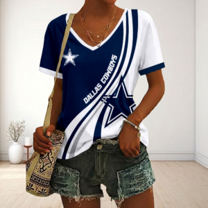 Limited Edition – Customized NFL Dallas Cowboys V-Neck Female Shirt