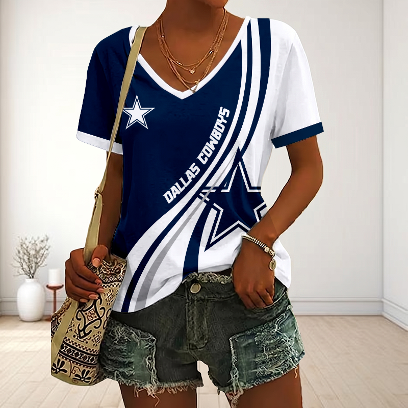 Limited Edition – Customized NFL Dallas Cowboys V-Neck Female Shirt
