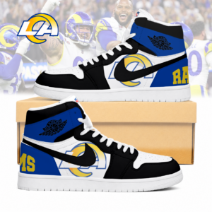 Limited Edition – Customized NFL Los Angeles Rams Air Jordan 1 Sneakers
