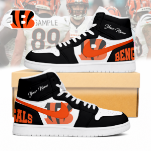 Limited Edition – Customized NFL Cincinnati Bengals Air Jordan 1 Sneakers