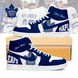 Limited Edition – Customized NHL Toronto Maple Leafs Air Jordan 1 Sneakers