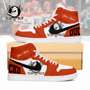 Limited Edition – Customized NHL Anaheim Ducks Air Jordan 1 Sneakers