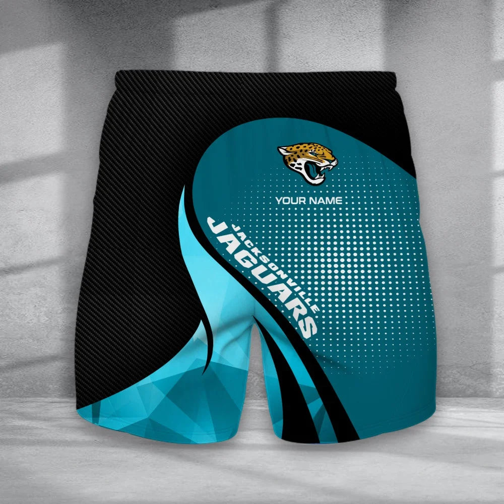 Limited Edition – Customized NFL Jacksonville Jaguars Polo Shirt & Short Pants Set - Image 2
