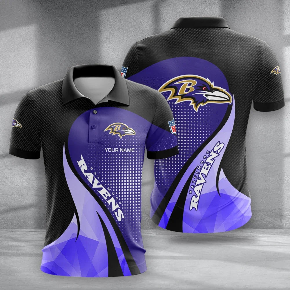 Limited Edition – Customized NFL Baltimore Ravens Polo Shirt & Short Pants Set