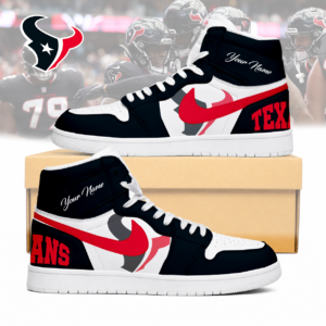 Limited Edition – Customized NFL Houston Texans Air Jordan 1 Sneakers