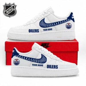Limited Edition – Customized NHL Edmonton Oilers Air Force 1 Sneakers