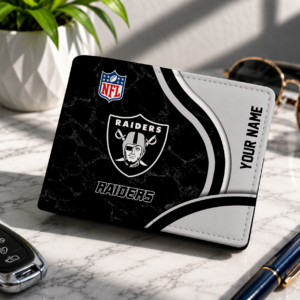 Limited Edition – Customized NFL Las Vegas Raiders Leather Wallet