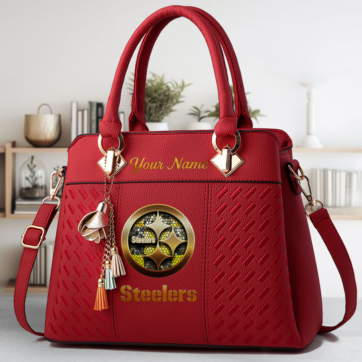 Limited Edition – Customized NFL Pittsburgh Steelers Luxury Handbag In Multiple Colors - Image 6