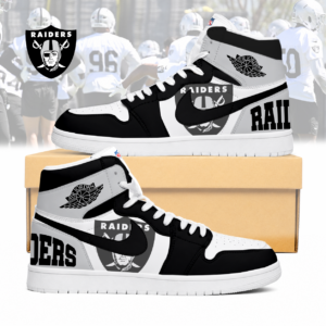 Limited Edition – Customized NFL Las Vegas Raiders Air Jordan 1 Sneakers