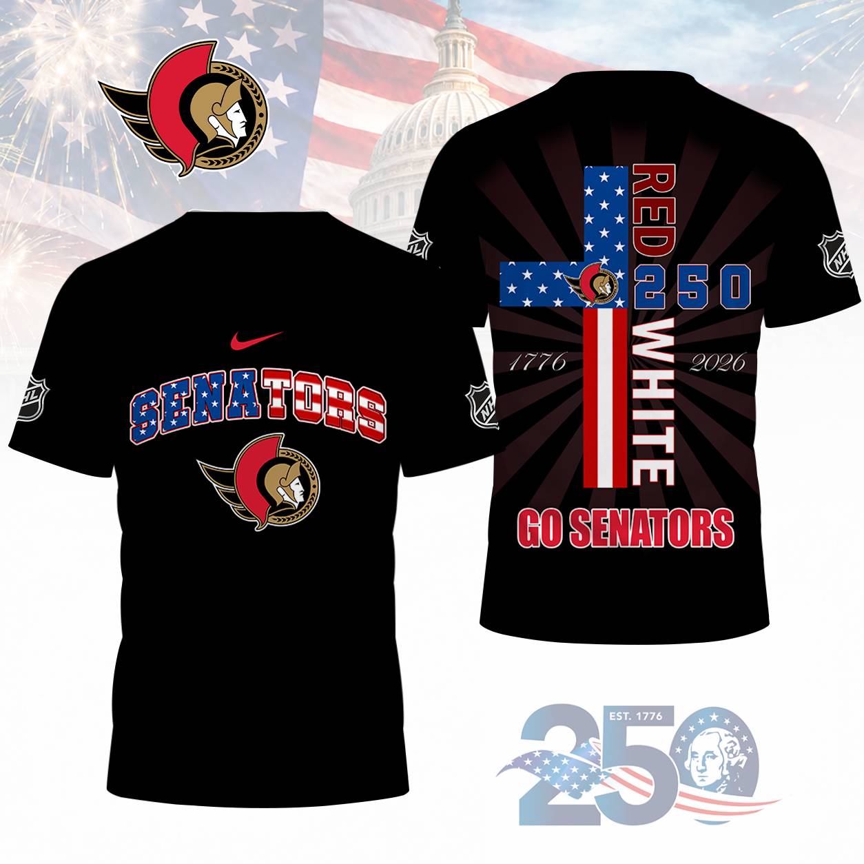Limited Edition – Customized NHL Ottawa Senators T-Shirt