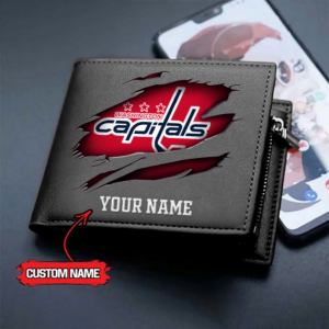 Limited Edition – Customized NHL Washington Capitals Leather Wallet