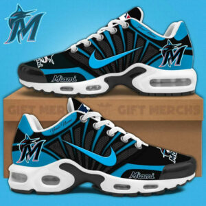 Limited Edition – Customized MLB Miami Marlins Unisex Air Max Plus Sneakers