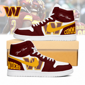Limited Edition – Customized NFL Washington Commanders Air Jordan 1 Sneakers