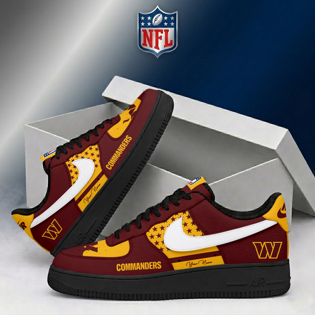 Limited Edition – Customized NFL Washington Commanders Air Force 1 Shoes - Image 2