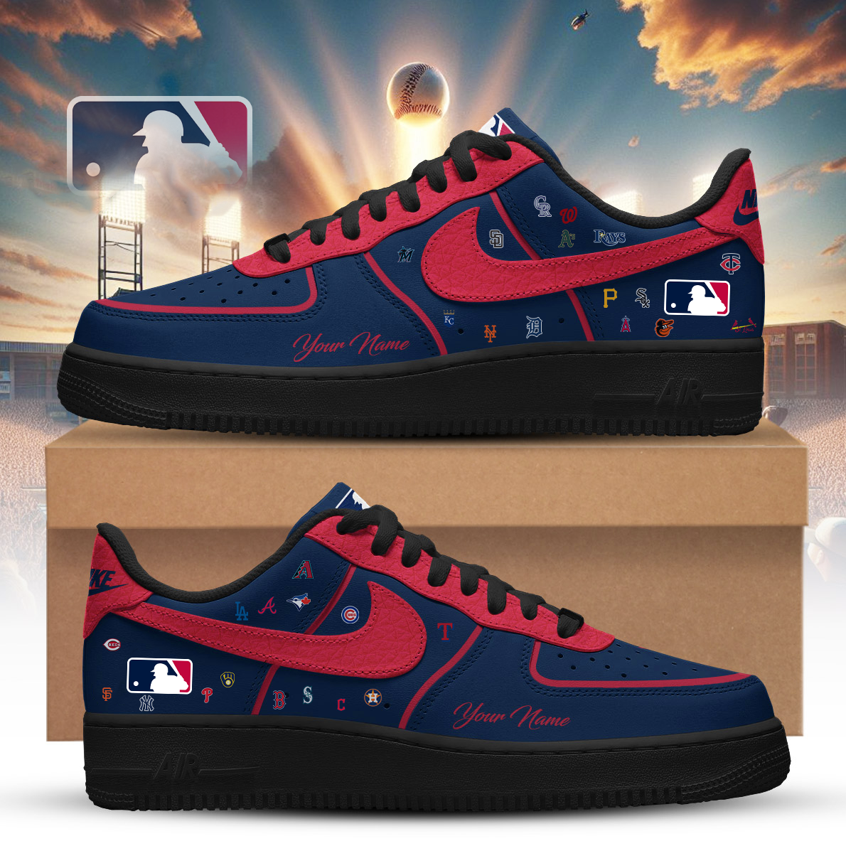 Limited Edition – Customized MLB All Teams Air Force 1 Sneakers