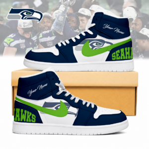 Limited Edition – Customized NFL Seattle Seahawks Air Jordan 1 Sneakers