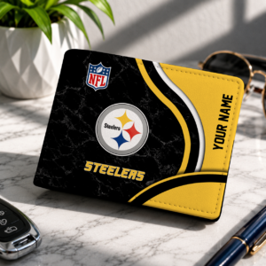 Limited Edition – Customized NFL Pittsburgh Steelers Leather Wallet