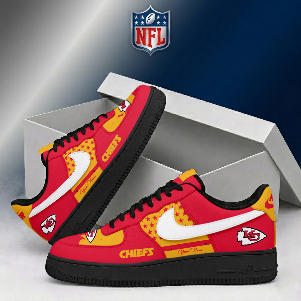 Limited Edition – Customized NFL Kansas City Chiefs Air Force 1 Shoes - Image 2