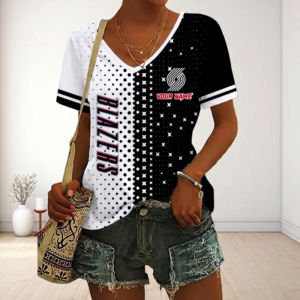 Limited Edition – Customized NBA Portland Trail Blazers V-Neck Female Shirt