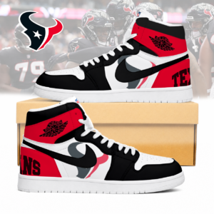 Limited Edition – Customized NFL Houston Texans Air Jordan 1 Sneakers