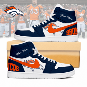 Limited Edition – Customized NFL Denver Broncos Air Jordan 1 Sneakers