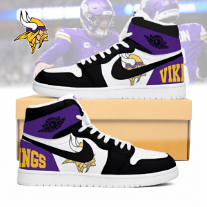 Limited Edition – Customized NFL Minnesota Vikings Air Jordan 1 Sneakers