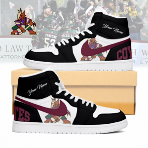 Limited Edition – Customized NHL Arizona Coyotes Air Jordan 1 Sneakers