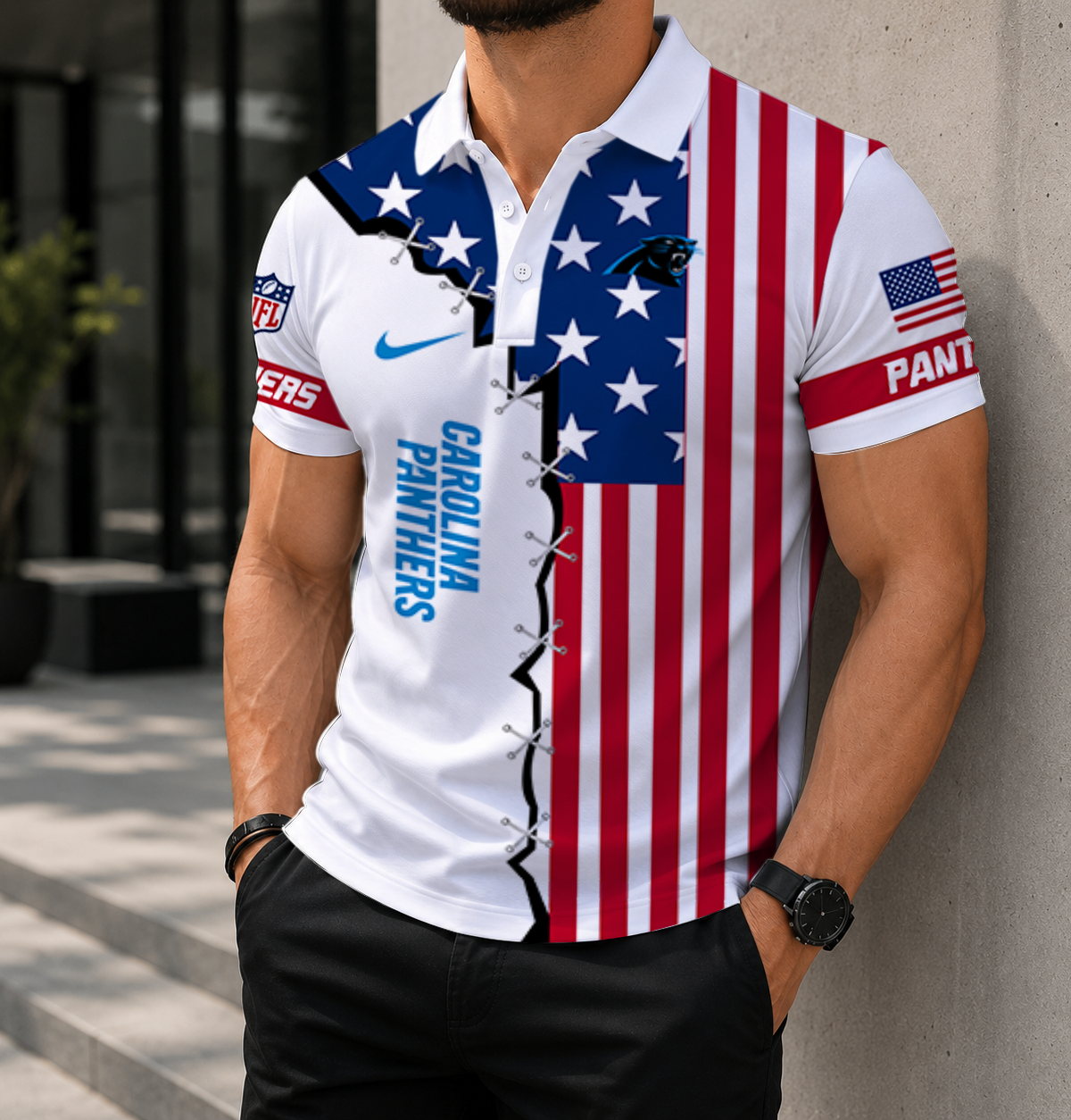 Limited Edition – Customized NFL Carolina Panthers Polo Shirt