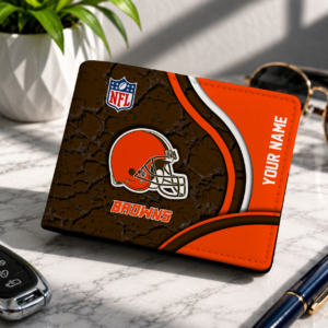 Limited Edition – Customized NFL Cleveland Browns Leather Wallet