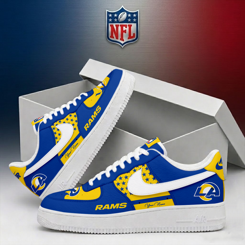 Limited Edition – Customized NFL Los Angeles Rams Air Force 1 Shoes