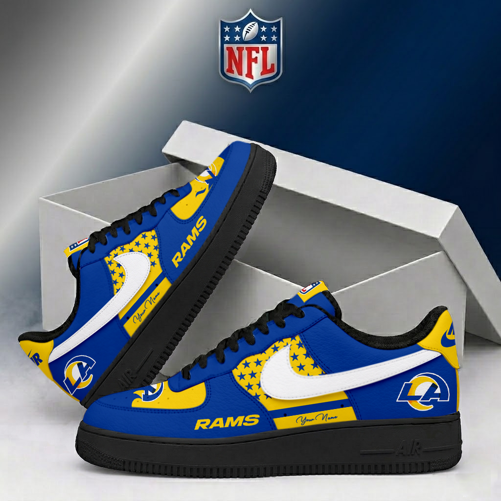Limited Edition – Customized NFL Los Angeles Rams Air Force 1 Shoes - Image 2