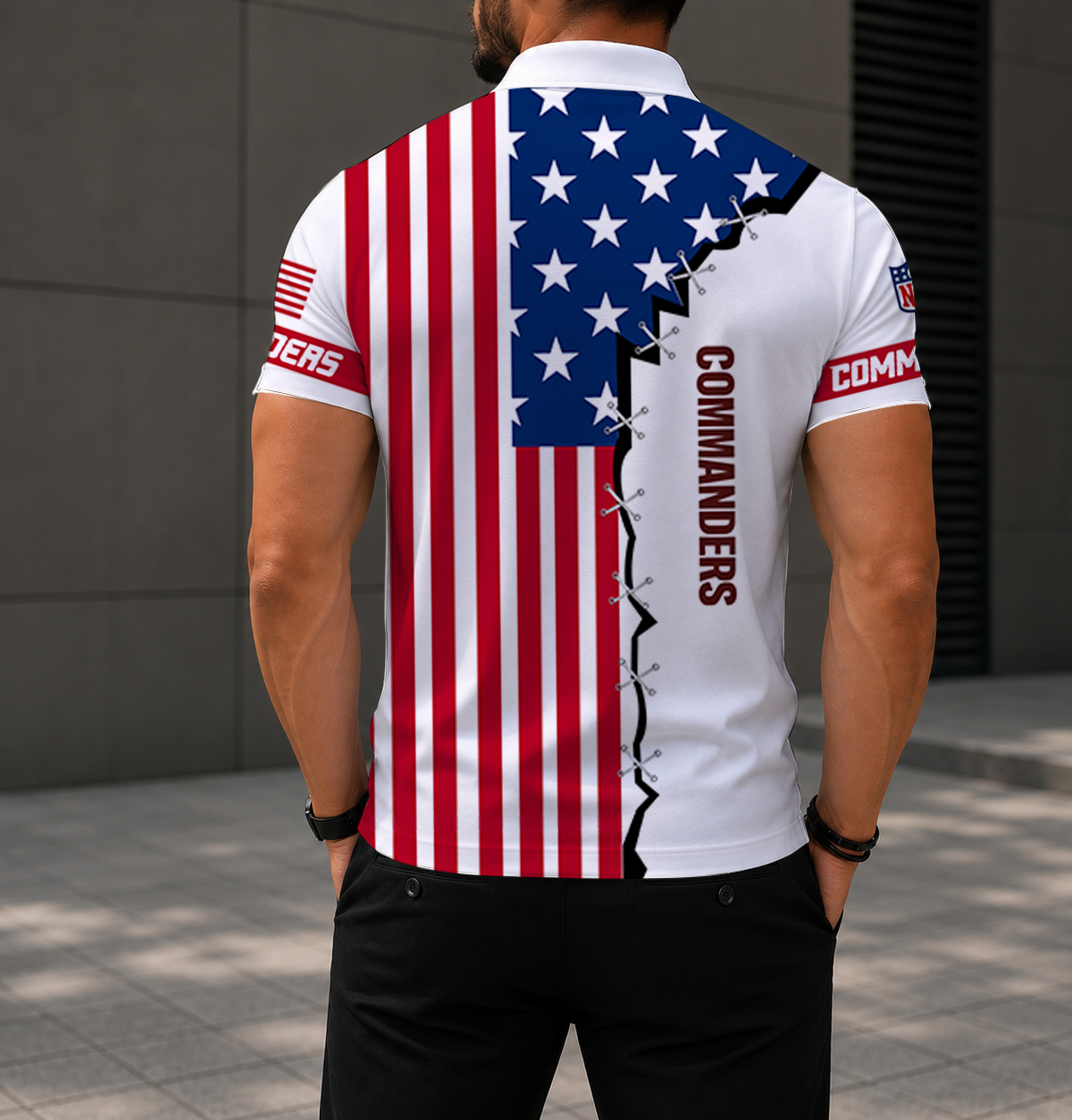 Limited Edition – Customized NFL Washington Commanders Polo Shirt - Image 2