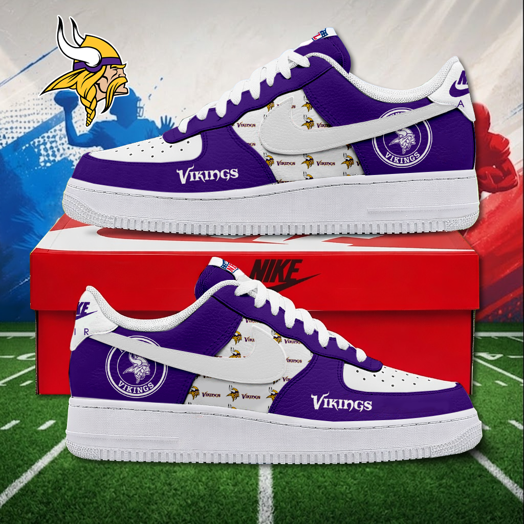 Limited Edition – Customized NFL Minnesota Vikings Air Force 1 Sneakers